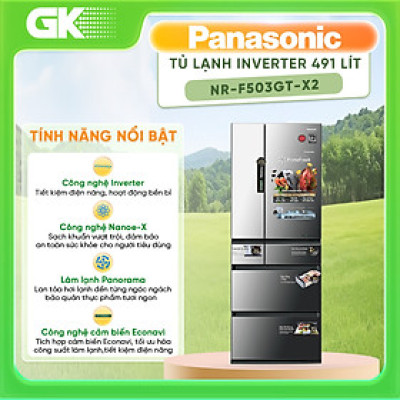 Tủ lạnh Panasonic Inverter 491 lít NR-F503GT-X2 - Hàng chính hãng