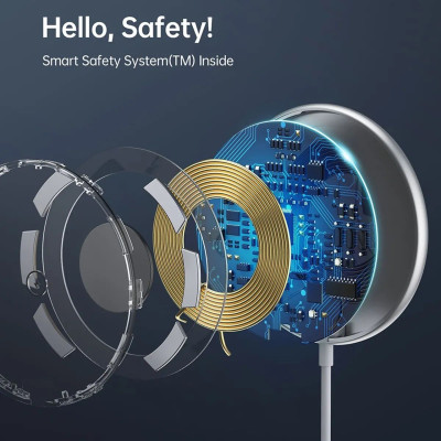 Đế sạc không dây Mag-safe Choetech T580 dùng cho Ip và tai nghe có chuẩn sạc QI (Hàng chính hãng)