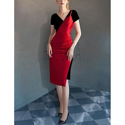 Đầm đỏ dự tiệc big size dáng ôm cho người mập 