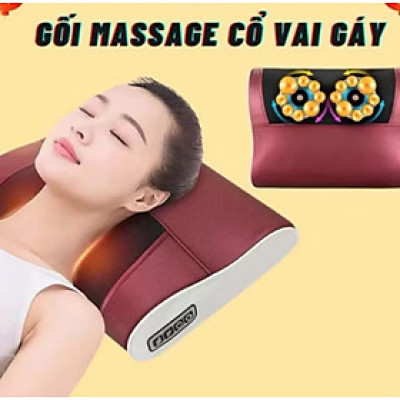 BỘ GỐI ĐỆM MASSAGE CỔ VAY GÁY 20 BI CẤU TẠO THÔNG MINH 