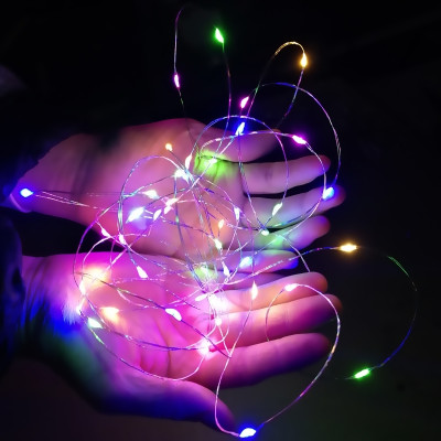 Dây đèn led đom đóm trang trí pin không nháy tiểu dây bóng đèn fairy light cao cấp, tinh tế sang trọng decor phòng, du lịch, lều trại, luôn sáng - Chính hãng DEHA