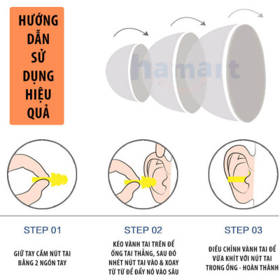 Nút Tai Chống Ồn Cách Âm Khi Ngủ Silicon Mềm Bịt Bảo Vệ Tai Chống Nước Bơi Lội Có Hộp Nhựa