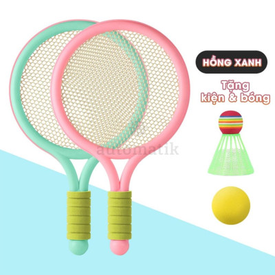 Vợt Cầu Lông Cho Bé Chính Hãng Trẻ Em Automatik Màu Hồng Đôi Xịn Mini Nhẹ Màu Tím Xanh Dương