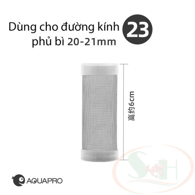 Bịt tép inox Aquapro Shrimp Guard 12 / 16 / 23 / 25 mm chống hút cá con bể thủy sinh cảnh