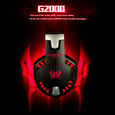 Tai nghe chơi game KOTION EACH G2000 với micrô PC Gamer âm thanh nổi 3,5 mm Loại bỏ tiếng ồn 