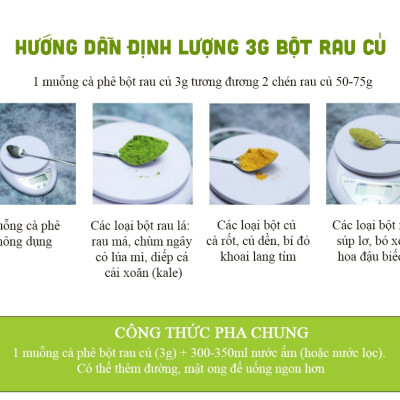 Bột cải Kale/Cải Xoăn hữu cơ nguyên chất sấy lạnh Dalahouse - Mẫu mới 2022 - Đào thải độc tố, chống ô xy hóa, bổ sung can xi hữu cơ cho cơ thể