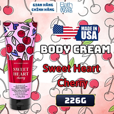 Body Mist Bath And Body Works Nam Nữ Chính Hãng Sweet Heart Cherry, Xịt Thơm Body Toàn Thân Hương Nước Hoa 236ml