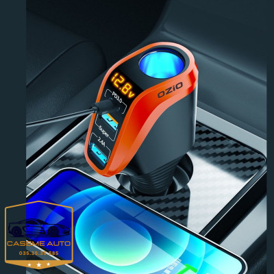 Tẩu Sạc Ô Tô Công Nghệ Mới Ozio, Củ Sạc Trên Ô Tô Chip Thông Minh An Toàn - Hàng Nhập Khẩu