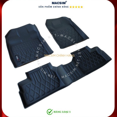 Thảm lót sàn xe ô tô Toyota Wigo 2023 Nhãn hiệu Macsim chất liệu nhựa TPE cao cấp màu đen