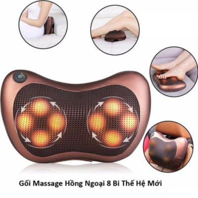 Gối Massage Cổ Vai Gáy, Gối Massage 8 Bi Đa Chức Năng, Giảm Đau Nhức Mỏi Vai Gáy, Công Nghệ Nhật Bản Cao Cấp - Hàng Nhập Khẩu