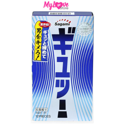 Bao Cao Su Sagami 6 Stage Tight Fit Siêu Mỏng 0,03 mm Sáu Lớp Lượn Sóng Hộp 12 chiếc