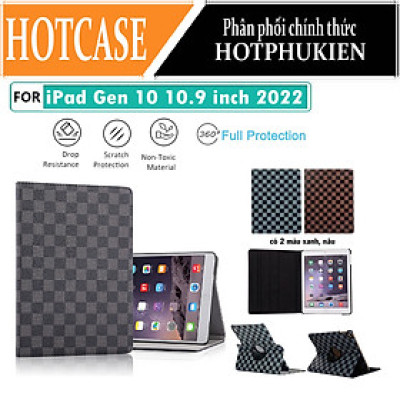 Case bao da caro xoay 360 độ cho iPad Gen 10 10.9 inch 2022 / Gen 11 A16 2025 hiệu HOTCASE chống sốc cực tốt, bảo vệ toàn diện, trang bị tính năng smartsleep - Hàng nhập khẩu
