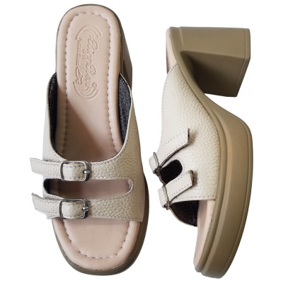 Dép Cao Gót Nữ BIGGBEN Da Bò Cao 7 Phân DCG102