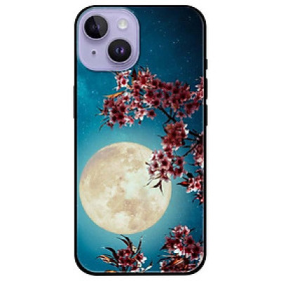 Ốp lưng dành cho Iphone 14 - Iphone 14 Plus - Iphone 14 Pro - Iphone 14 Pro Max - Trăng Hoa Đỏ