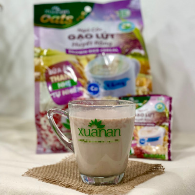 Combo 2 túi: Ngũ Cốc Gạo Lứt Huyết Rồng ít đường 400G + N.Cốc Gạo Lứt No Sugar[đường ăn kiêng]400G(Tặng Kèm 2 Túi Yến Mạch 150G)