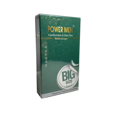Bao Cao Su Size To 55mm Mỏng Kéo Dài Thời Gian Power Men Comfortable Ultra Thin Extra Longer (Hộp 12c) - Hàng Chính Hãng 100% - Che Tên Sản Phẩm 