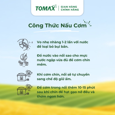 Combo 2 túi 5kg gạo ST25 Tomax thượng hạng, dẻo thơm 