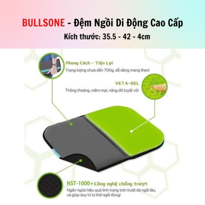 Đệm ngồi di động cao cấp Bullsone - Hàng chính hãng