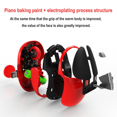 Chuột không dây HXSJ M106 2.4G có thể sạc lại,Nút tắt tiếng,nút ẩn trên màn hình cho máy tính xách tay PC