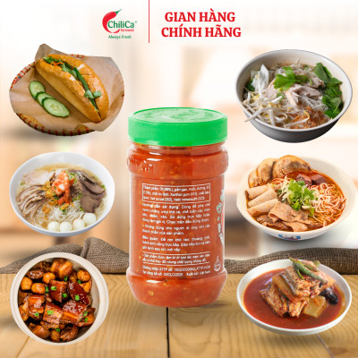 Combo 3 sản phẩm của Chilica gồm:  Tương Ớt Chilica 255g; Ớt Bằm Chilica 212g; Ớt Bằm Chilica Có Tỏi 212g  
