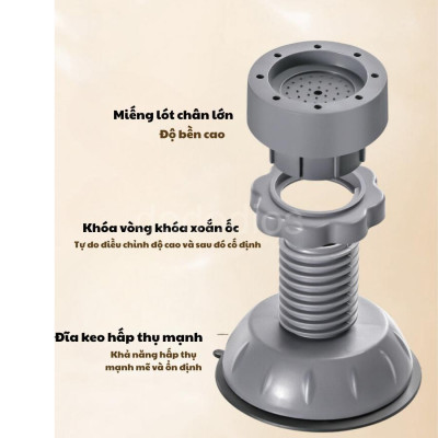 Chân Đế Máy Giặt Bộ 4 Chân Chống Rung Chống Trơn Trượt Có Thể Điều Chỉnh Tăng Giảm Đa Năng - Hàng chính hãng dododios