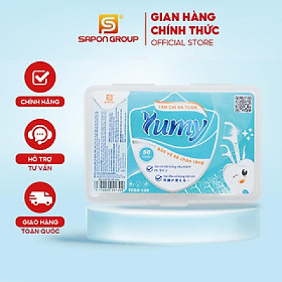 Tăm chỉ YUMY Cao Cấp, Tăm chỉ nha khoa hộp chữ nhật (TC02-130) 50 cái/ Hộp