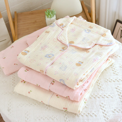 Bộ Đồ Bầu Và Sau Sinh Xô Muslin Cổ Tròn B2541 Hồng Phấn