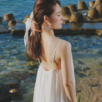 Đầm Midi Hai Dây Mây DRE192 thời trang thiết kế Hity