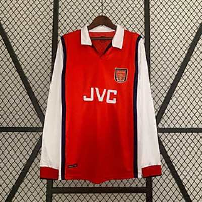 Áo Bóng Đá Retro Arsenal 1998 Dài Tay - Sân Nhà bản cao cấp vải Cotton Polyester
