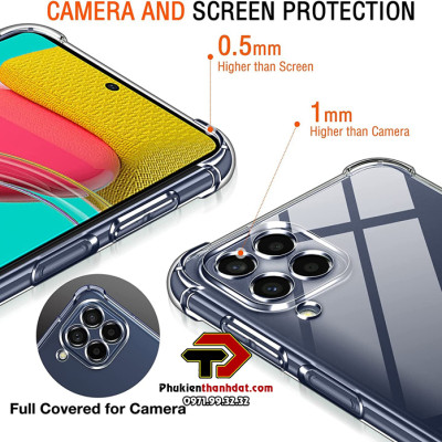 Ốp lưng trong suốt chống sốc dành cho SamSung Galaxy A73 5G, A53 5G, A33 5G, A23, A13 5G/4G, A04s, A14 5G/4G, A24 4G, A34 5G, A54 5G, A32 4G, M53 5G, M33 5G, A12/M12 - Hàng nhập khẩu trong suốt chống sốc bảo vệ camera sau
