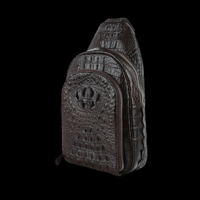 HT6285-86-87-88 - Túi đeo trước nam da cá sấu Huy Hoàng màu đen, nâu đất, vàng bò, nâu đỏ