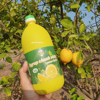Syrup chanh vàng Chavi Chai 1 Lít (1.3 Kg) Nguyên Liệu Pha Chế Cho Nhà Hàng, Khách Sạn, Quán Cà Phê