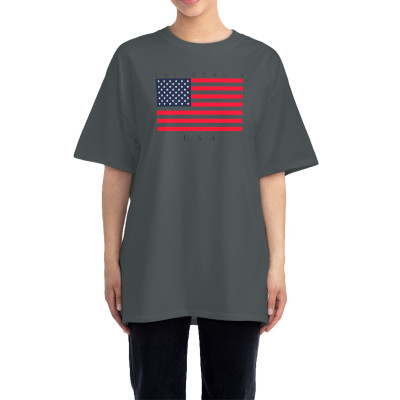 Áo Thun Nữ 100% Cotton In Cờ Mỹ USA Form Rộng Oversize