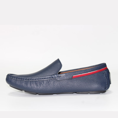 Giày MICHILUX Da Bò Thật Chính Hãng Classic Moccasin CSMS0 Màu Xanh Navy