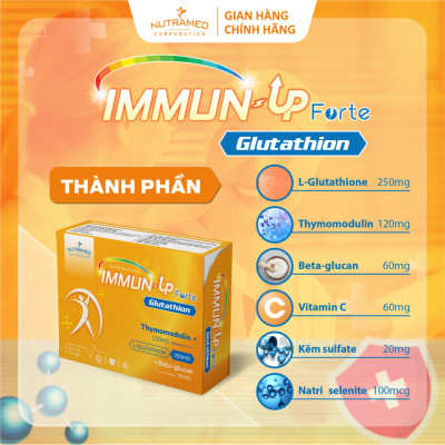 Viên uống Immun Up Forte hỗ trợ tăng cường hệ miễn dịch và phòng ngừa cúm mùa (30 viên) - Nutramed