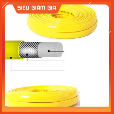 Bộ dây vòi xịt nước rửa xe, tưới cây . tăng áp 3 lần, loại 7m, 10m 206701-2 đầu đồng,cút,nối đen+ tặng móc khoá