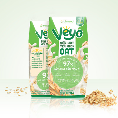Thùng Veyo Sữa hạt Yến mạch (30 hộp x 180ml)