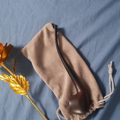 Tẩu thuốc gỗ đàn hương cao cấp kiều dài sang trọng ( tặng kèm 1 đế nhựa đựng tẩu và túi vải )