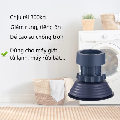 Bộ 4 Chân Kê Máy Giặt Chống Rung, Điều Chỉnh Được Độ Cao, Đế Chống Ồn Máy Giặt, Máy Sấy, Hàng chính hãng
