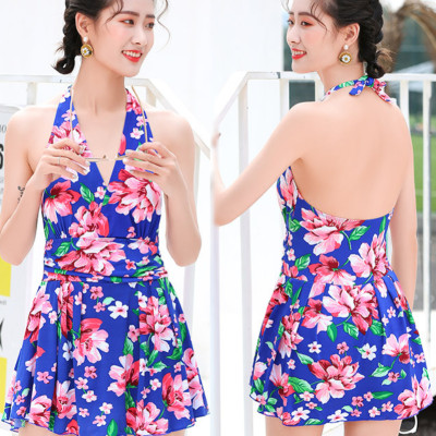 Đồ Bơi Nữ Một Mảnh Kiểu Váy Hoa Hở Lưng Gợi Cảm ATI27 MayHomes One-Piece Swimwear With Backless Top