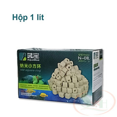 Vật liệu lọc Aquablue NM Square Ring sứ gốm thô xử lý nước bể cá tép thủy sinh