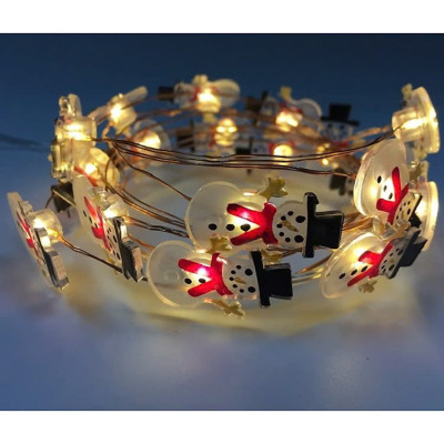 Dây Đèn Led 20 Bóng Họa Tiết Người Tuyết Dài 2M