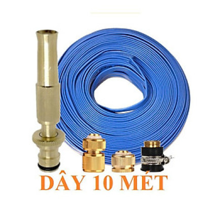 Bộ dây vòi xịt nước rửa xe,tưới cây .tăng áp 3 lần, loại 7m,10m 206587 đầu đồng,cút đồng+tặng móc khoá
