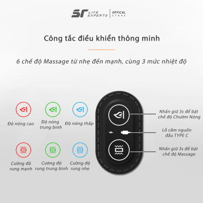Gối Đầu Tích Hợp Massage Chườm Nóng, Gối Ngủ Cao Su Non Thư Giãn, Kê Cổ Giảm Đau Mõi Cổ Vai Gáy, Ngủ Ngáy - Sairui