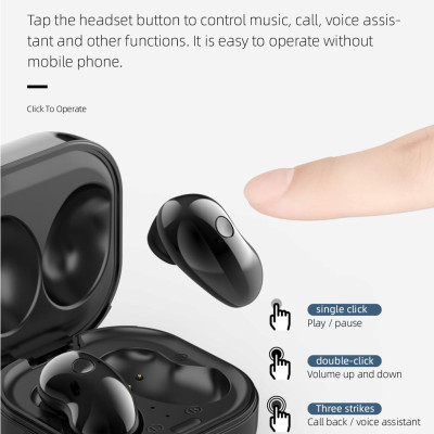 CINCATDY Tai Nghe Bluetooth Earbuds Gaming Headset True Wireless Headphone Dock Sạc có Led Báo Pin Kép S6 PLUS