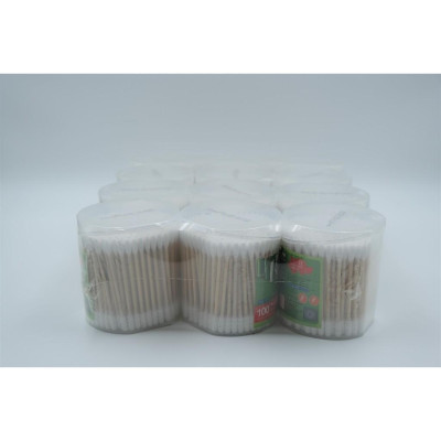 Tăm Bông Vệ Sinh NOVA Baby Hộp Vát Size L Thân Trúc – Combo 12 Hộp x 200 Que (TB01-516), Đầu Bông Mịn, An Toàn Cho Bé