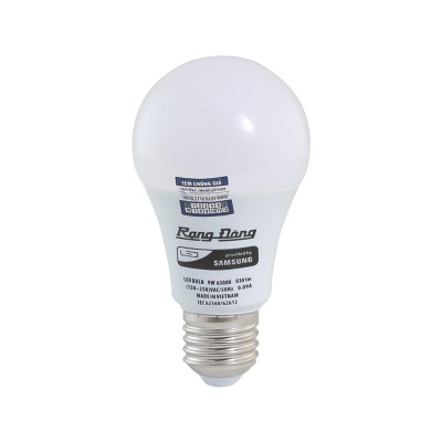 Bóng đèn LED BULB tròn 9W Rạng Đông, chip LED Samsung (LED A60N1/9W)