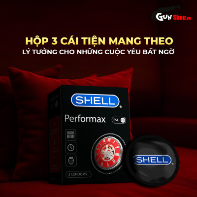 Bao cao su Shell Performax 6 in 1 - Kéo dài thời gian - Hộp 1 cái
