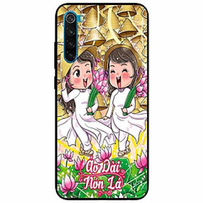 Ốp lưng in cho Xiaomi Redmi Note 8 Mẫu Đôi Bạn Áo Dài