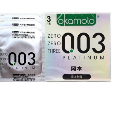 Bao Cao Su 0.03 Nhật Bản Okamoto Zero Zero Three 0.03 Platinum (H3) - Che Tên Sản Phẩm